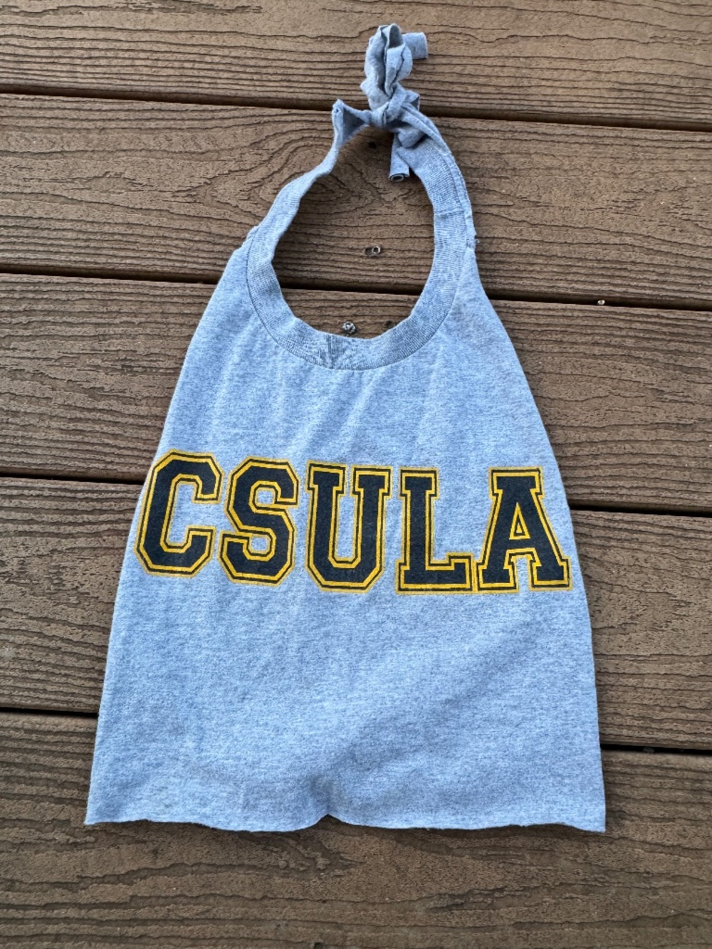 Cal State Los Angeles Gray Reworked Vintage  Halter Top XS